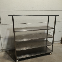Mobile stainless steel rack - 177x50x172 cm